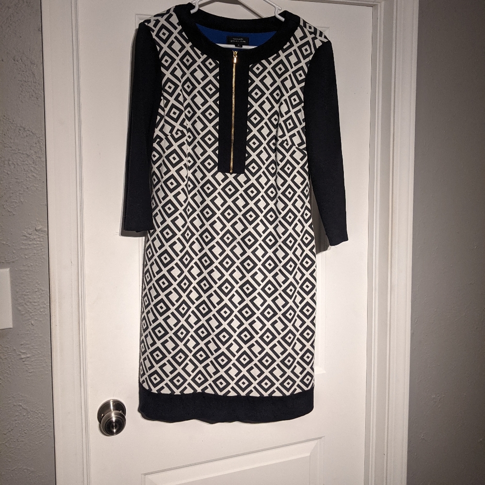 Tahari Geometric Knee Length Dress